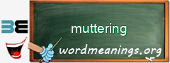 WordMeaning blackboard for muttering